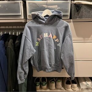 Madhappy Blue Hoodie with Multicolor Logo